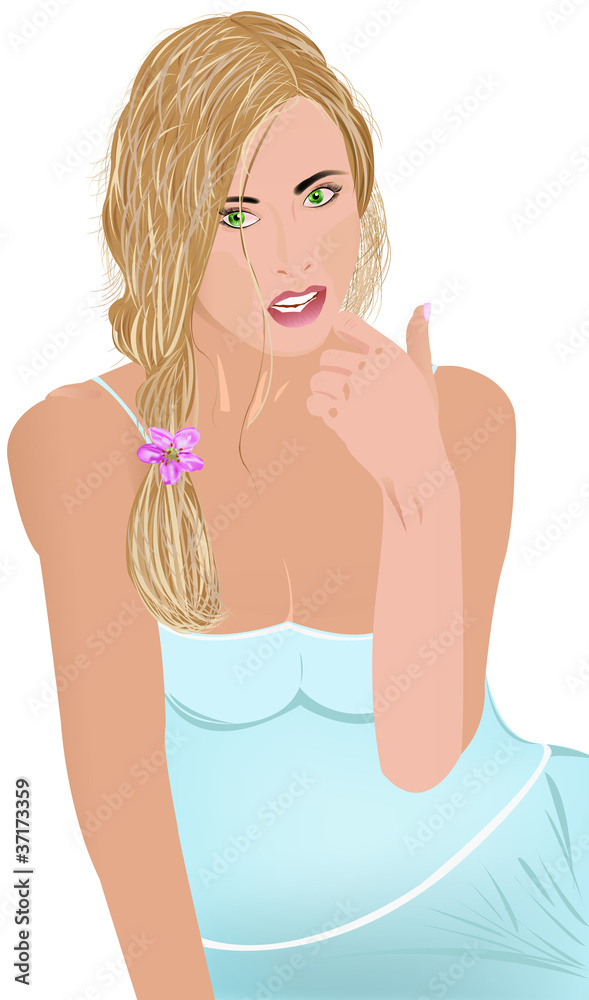 The beautiful romantic rural woman The beautiful romantic rural woman