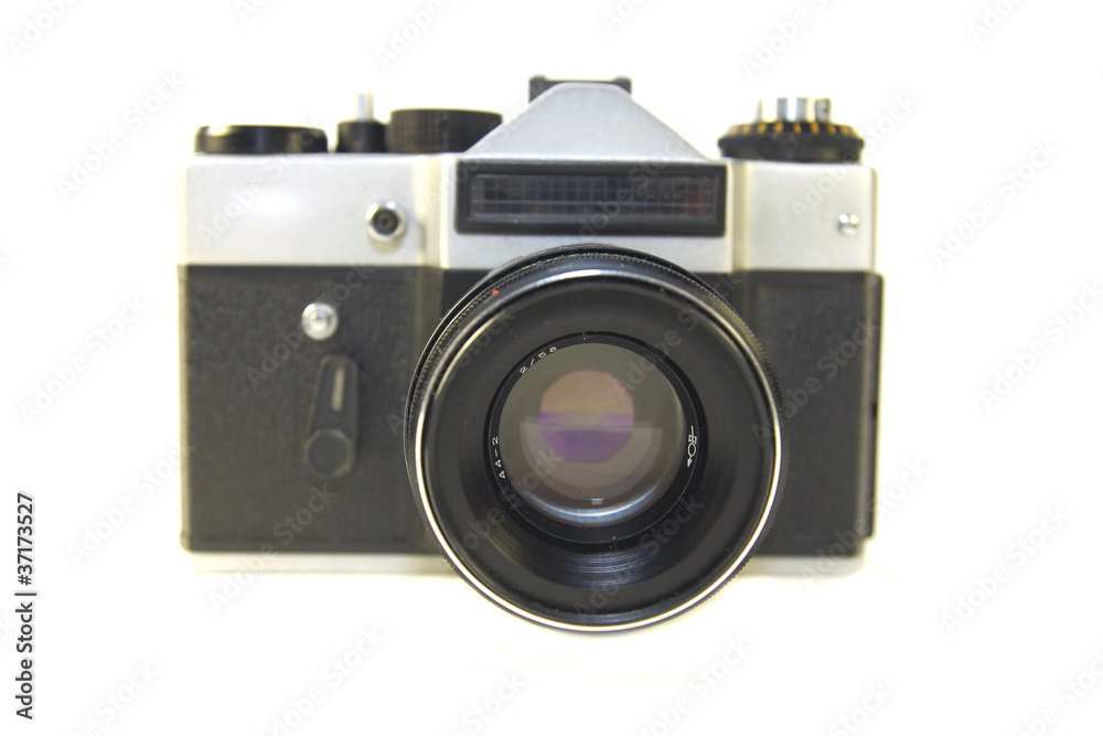 old camera isolated on  white background