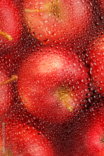 background with fresh red apples