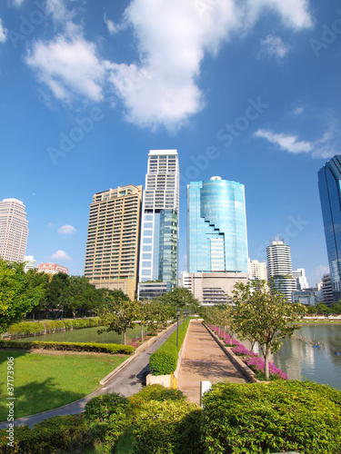 Business area buildings of Bangkok, Thailand © jakgree