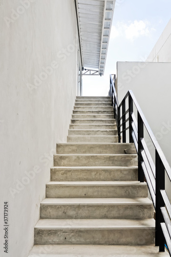 Modern white stair