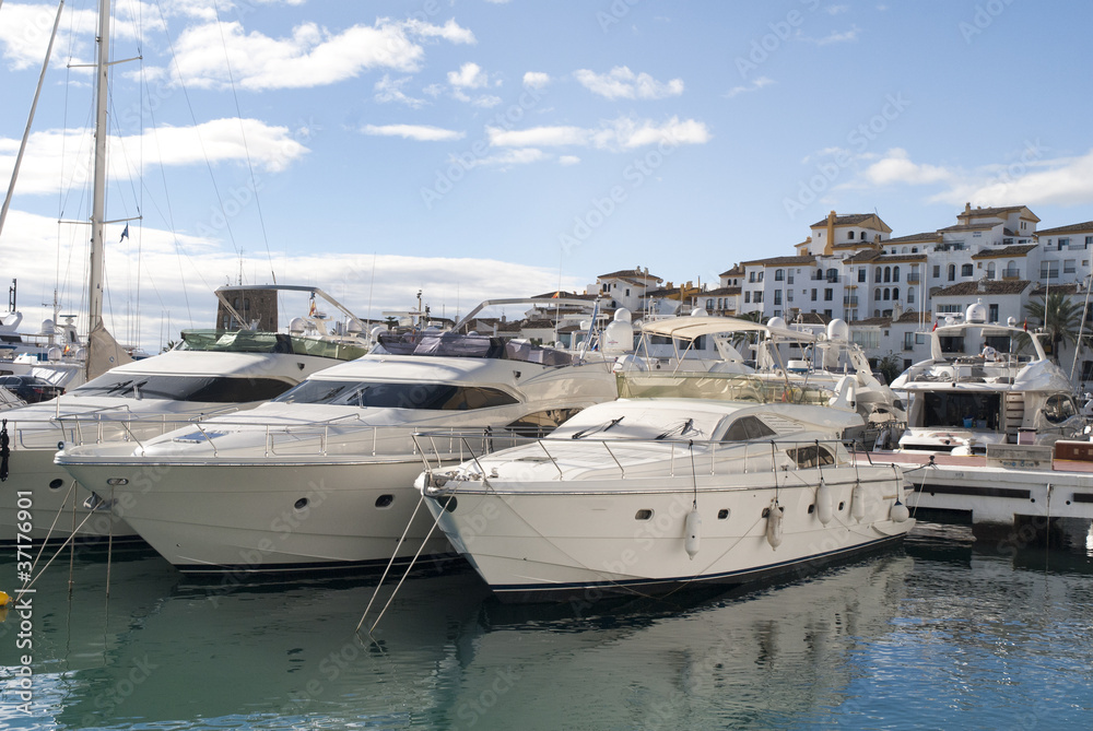 Puerto Banus Harbour in Andalucia Spain Puerto Banus Harbour in Andalucia Spain