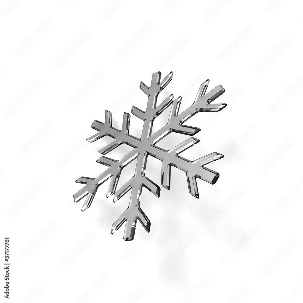 Gray glass snowflake Gray glass snowflake