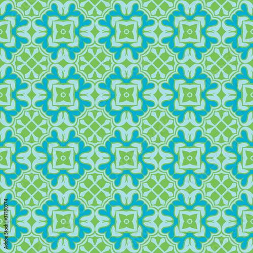 Seamless and elegant Baroque pattern with flowers