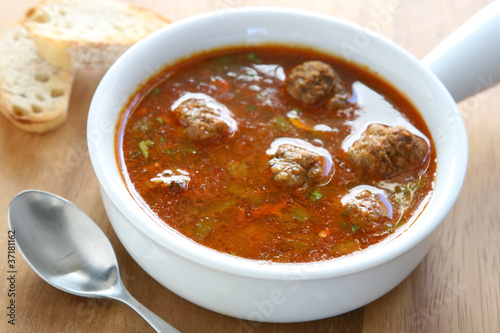 Spicy Meatball Soup