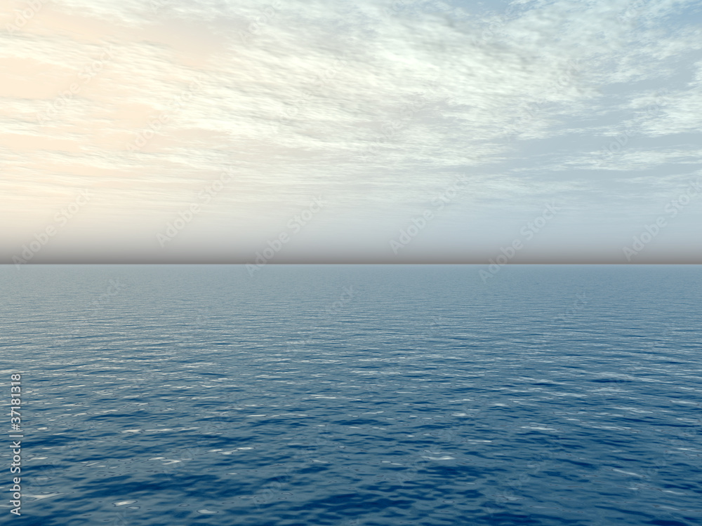 Fototapeta premium High resolution blue water and sky