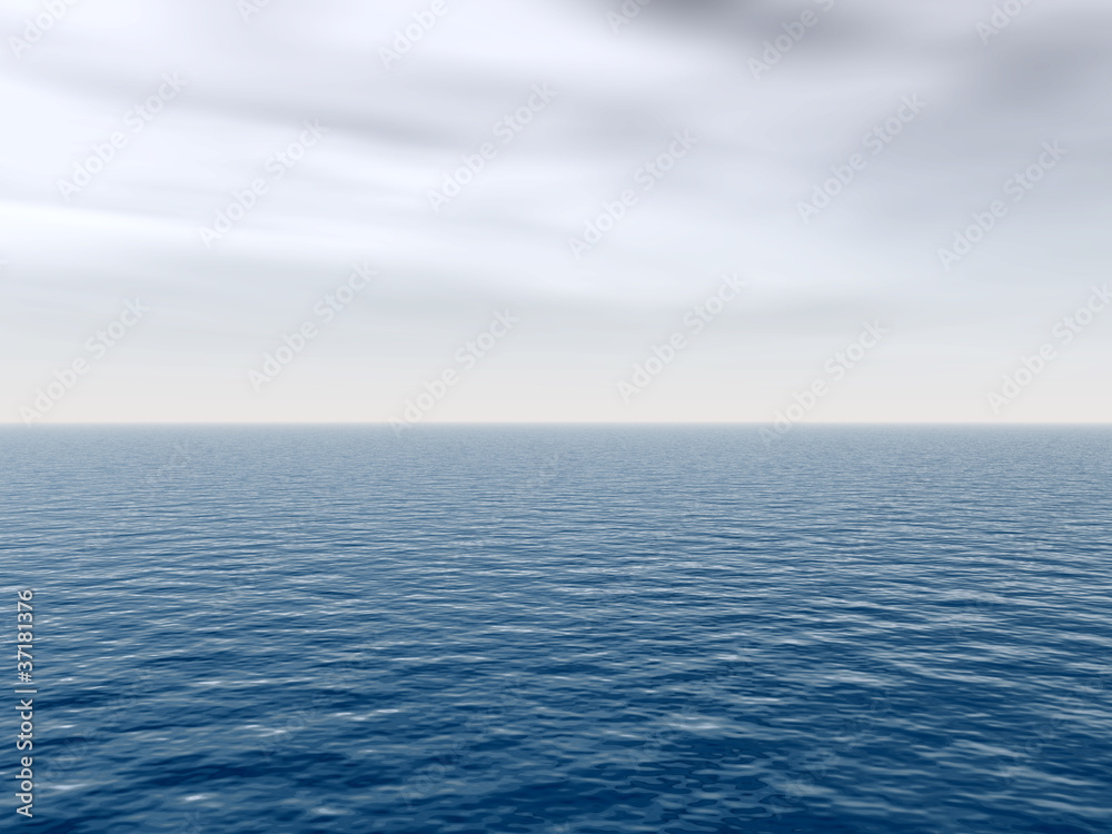 Obraz premium High resolution blue water and sky