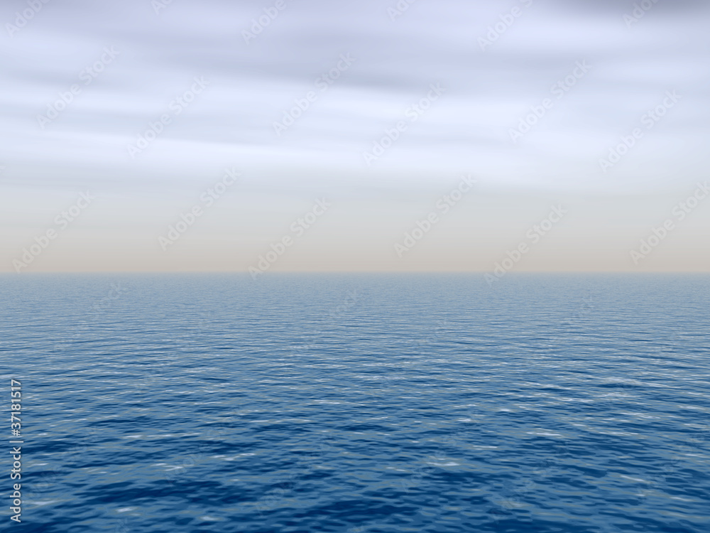 Obraz premium High resolution blue water and sky