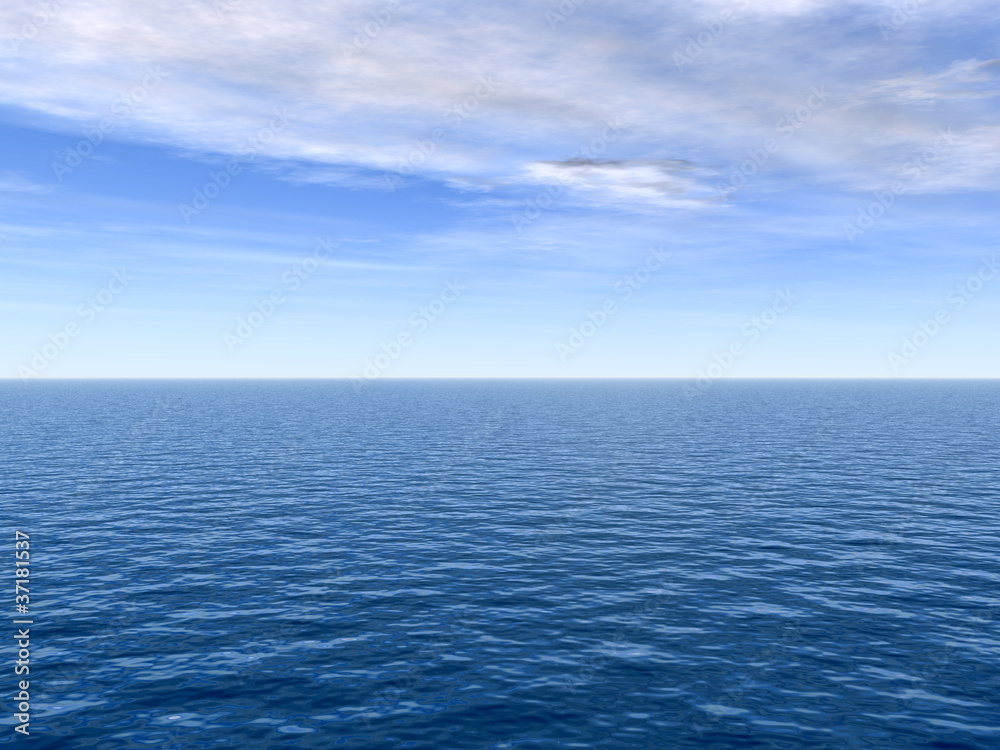 Obraz premium High resolution blue water and sky