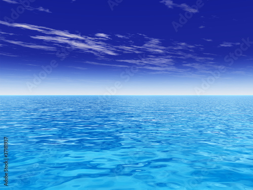 High resolution blue water and sky