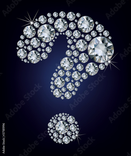question-mark shape made up a lot diamond