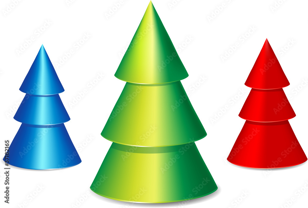 Christmas tree set. Vector illustration. Christmas tree set. Vector illustration.