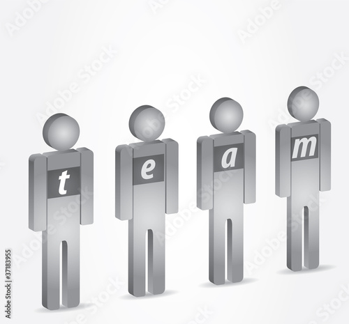 Team - illustration with human figures