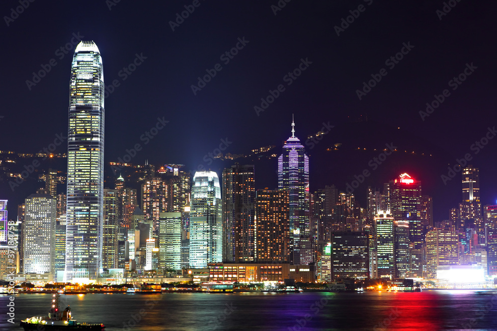 Naklejka premium Hong Kong Skyline