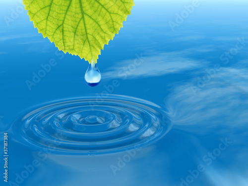 High resolution conceptual water or drop falling