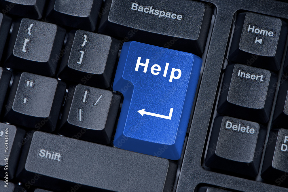 Help button computer keyboard internet concept. Help button computer keyboard internet concept.