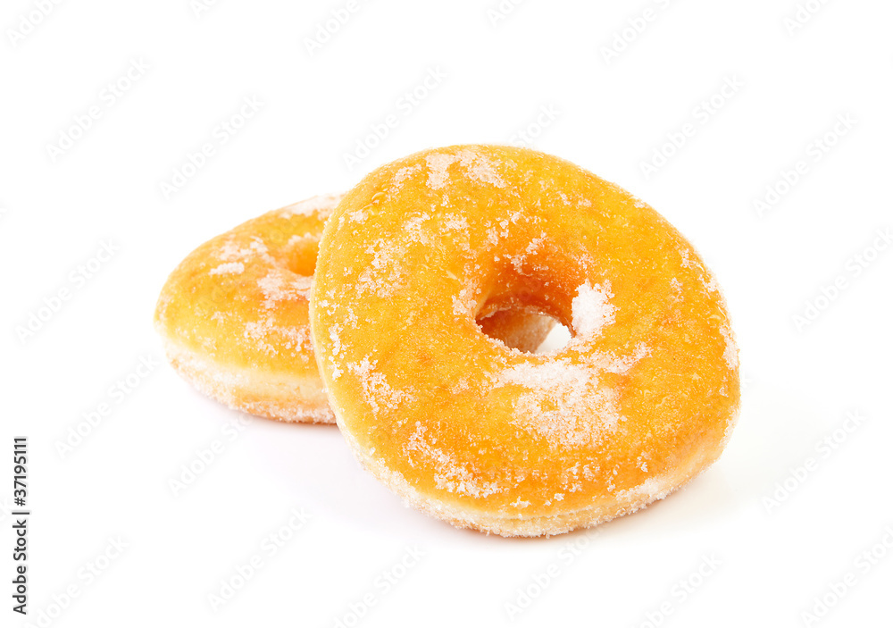 two sugared delicious donuts