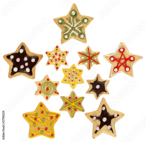 Handmade decorated Christmas cookies