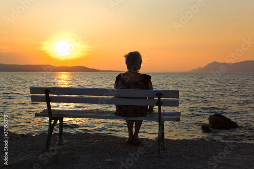 Woman and sunset © Nikolai Sorokin