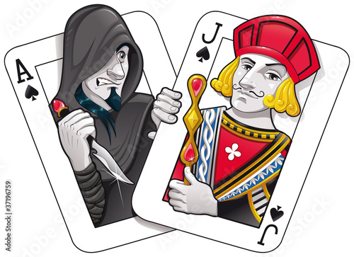 Black Jack. Funny cartoon and vector illustration