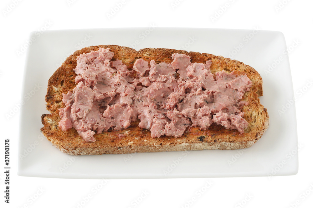 toast with liver pate