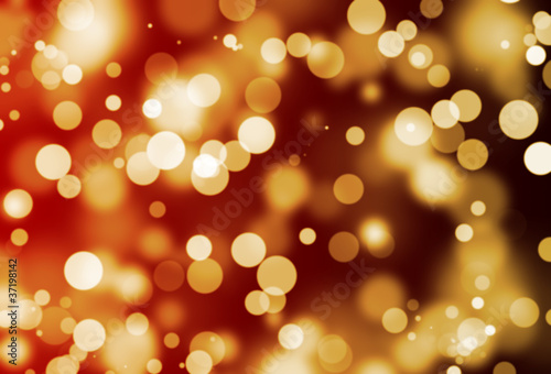snow bokeh on red background
