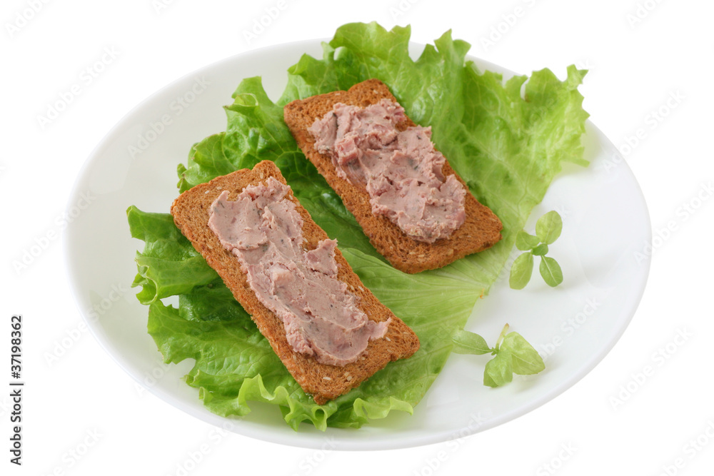 toasts with pate