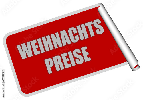 Sticker rot eckig rore WEIHNACHTSPREISE photo