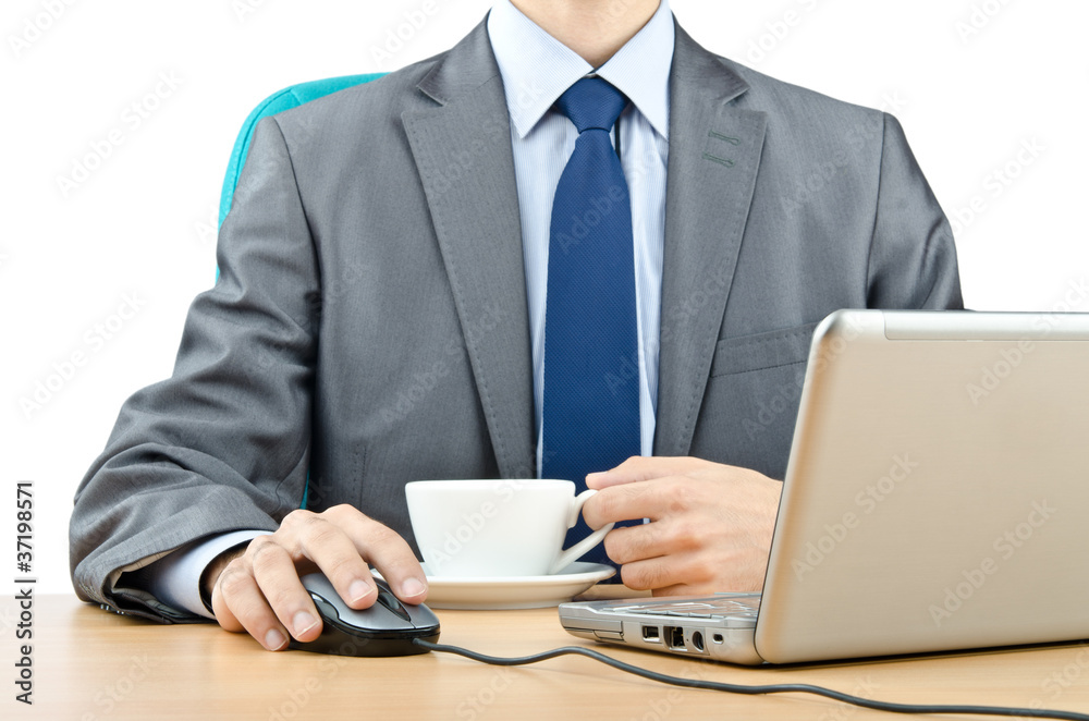 Man working on computer Man working on computer