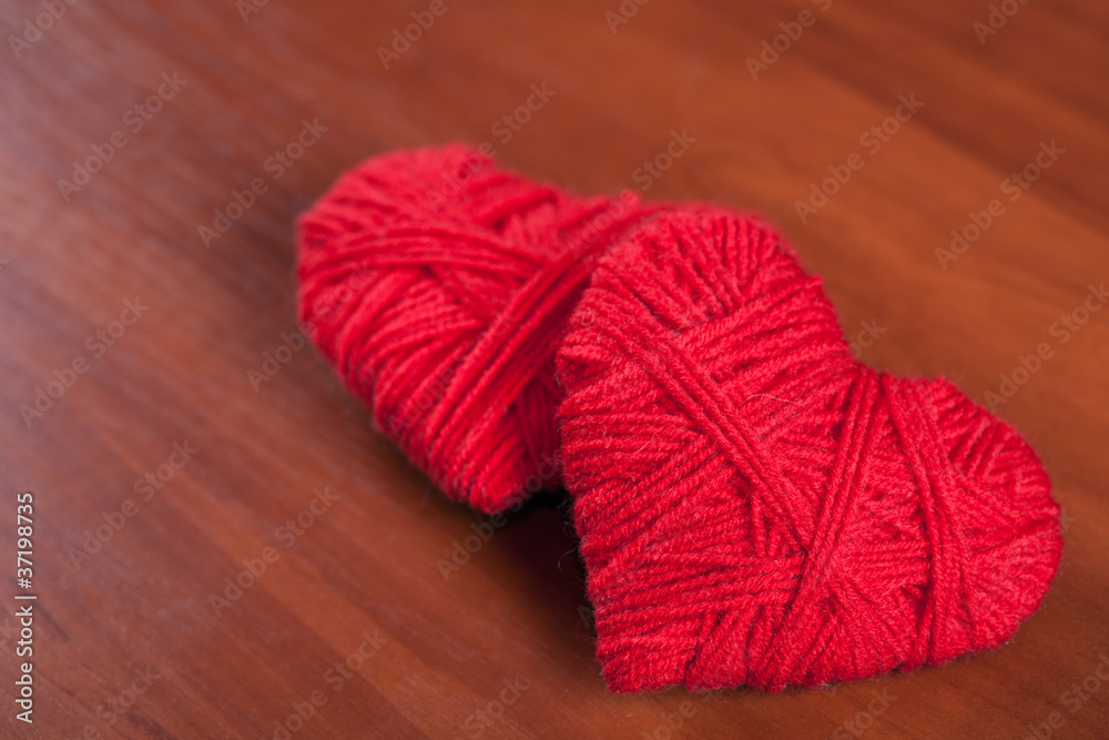 two red thread hearts two red thread hearts