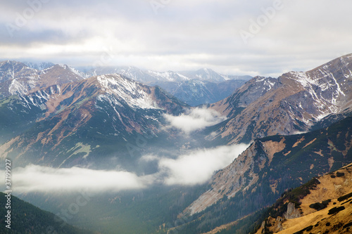 Fototapeta Naklejka Na Ścianę i Meble -  Top view of high mountain