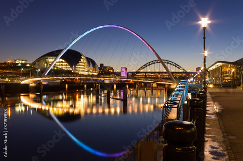 Newcastle quayside at night photo