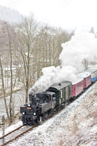 steam train near Hradsko, Czech Republic