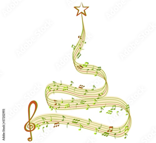 Winter tree of music