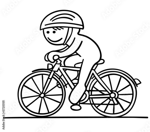 figur fährt fahrrad