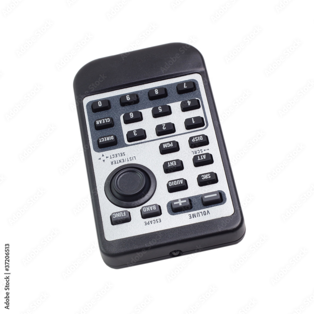 black remote control car radio from isolated black remote control car radio from isolated