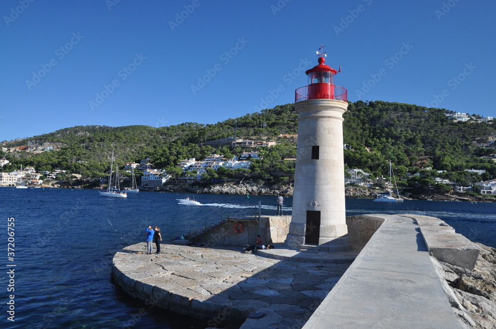 Leuchtturm in Port d'Andratx, Mallorca Leuchtturm in Port d'Andratx, Mallorca