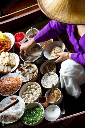 Canvas Print cooking in thailand