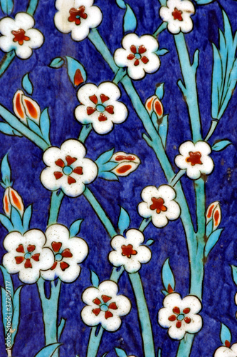 Tile in Topkapi Palace, Istanbul, Turkey