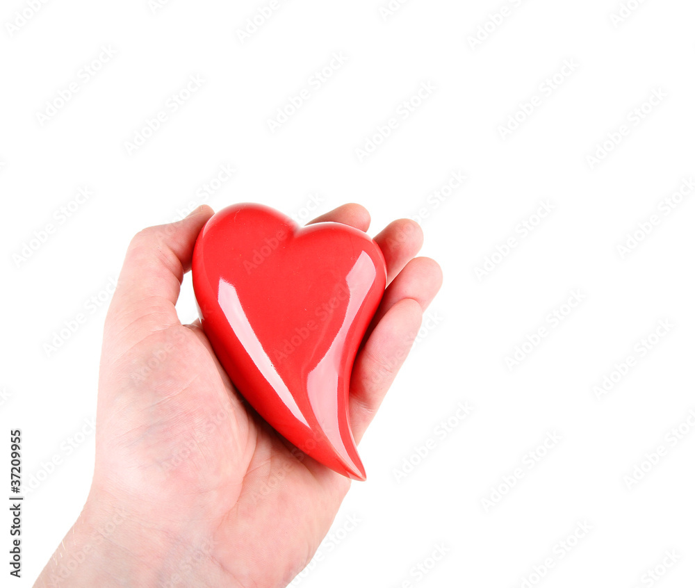 Obraz premium Herz in einer Hand / Herz Schenken