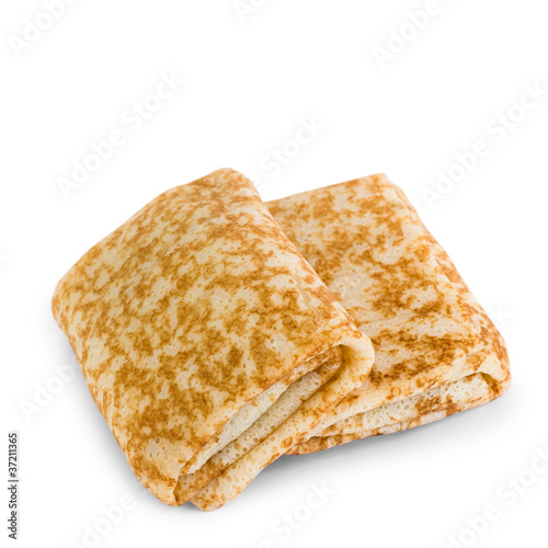 fried pancakes isolated on white background