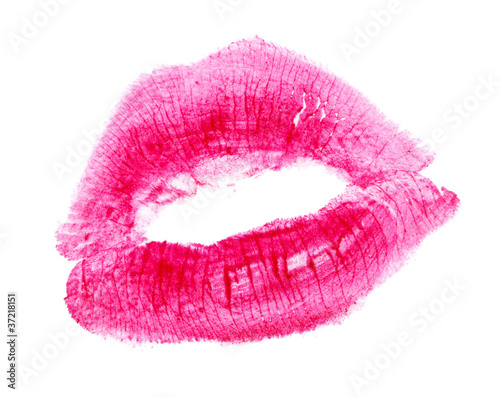 Woman's kiss stamp