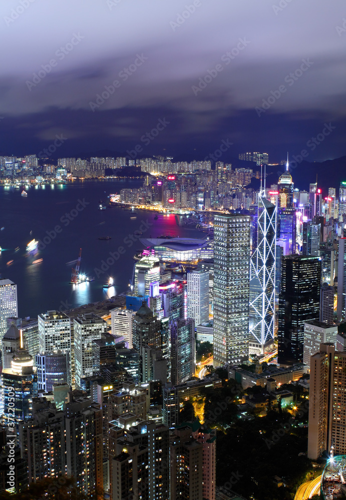 Fototapeta premium Hong Kong night