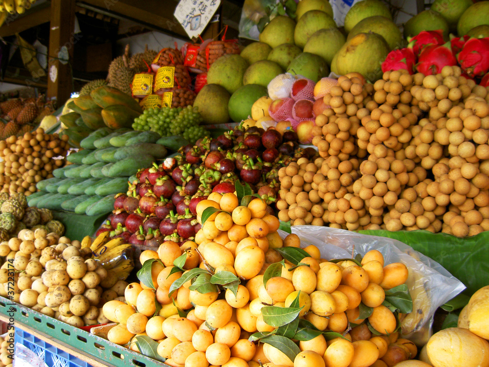 Tropical fruit for sale in Thailand.