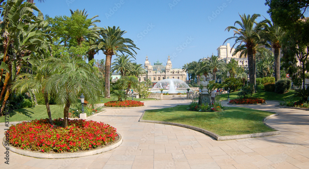 Gardens in front of the Grand Casino in Monte Carlo, Monaco