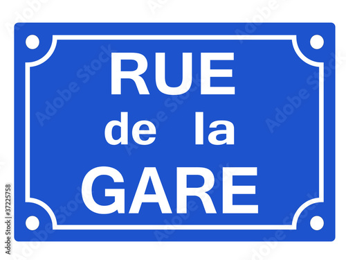 PLAQUE RUE DE LA GARE