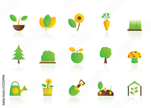Different Plants and gardening Icons