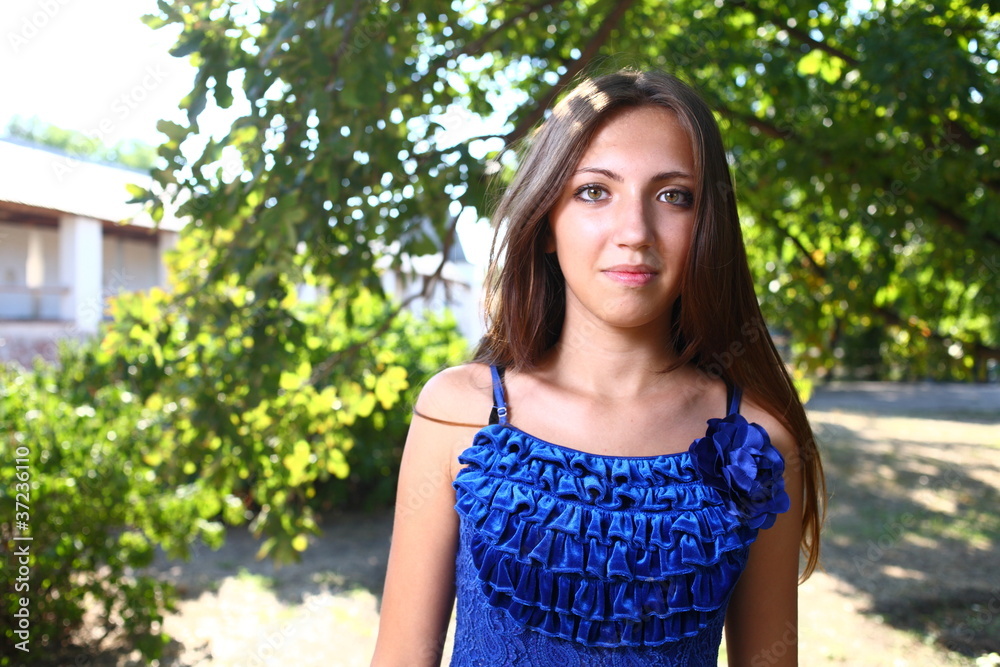 Fototapeta premium Portrait of a sexy young female Outdoor