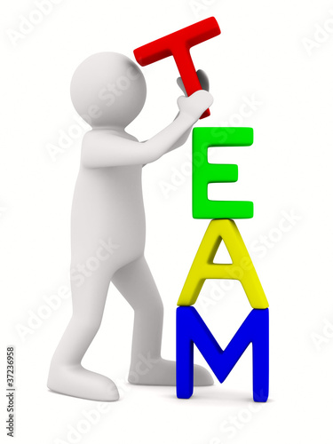 Conceptual image of teamwor...