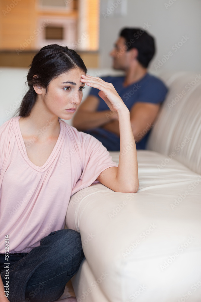 Portrait of a young couple after an argument Portrait of a young couple after an argument